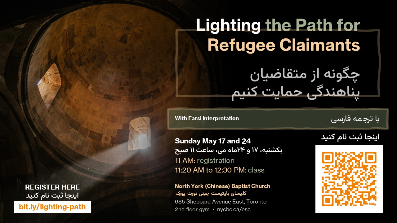 Sunday School Special Event: Lighting the Path for Refugee Claimants
