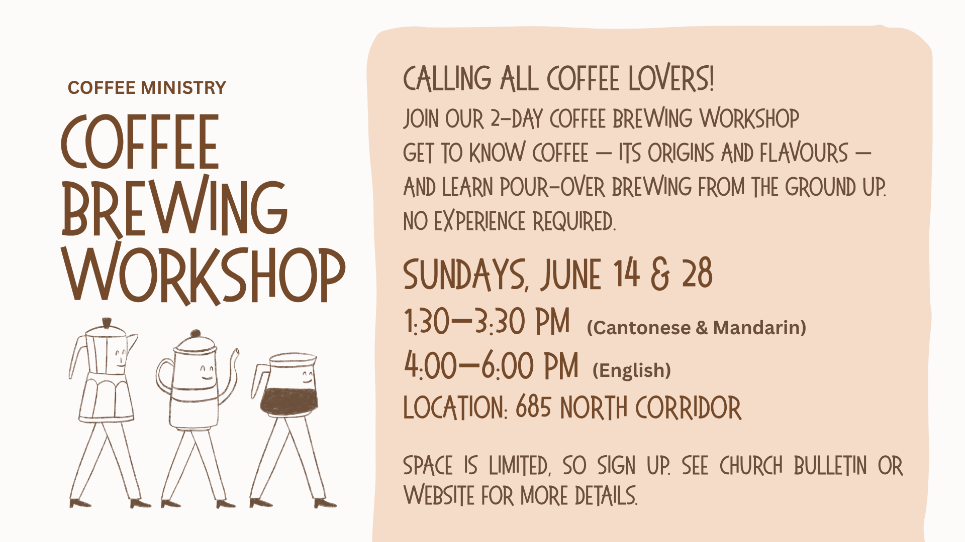 Coffee Ministry: Coffee Brewing Workshop