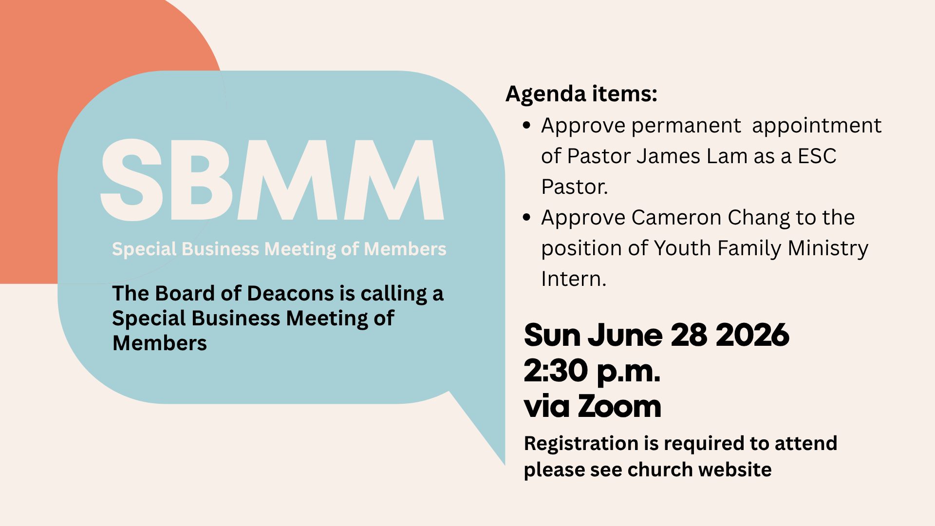 Special Business Meeting of Members