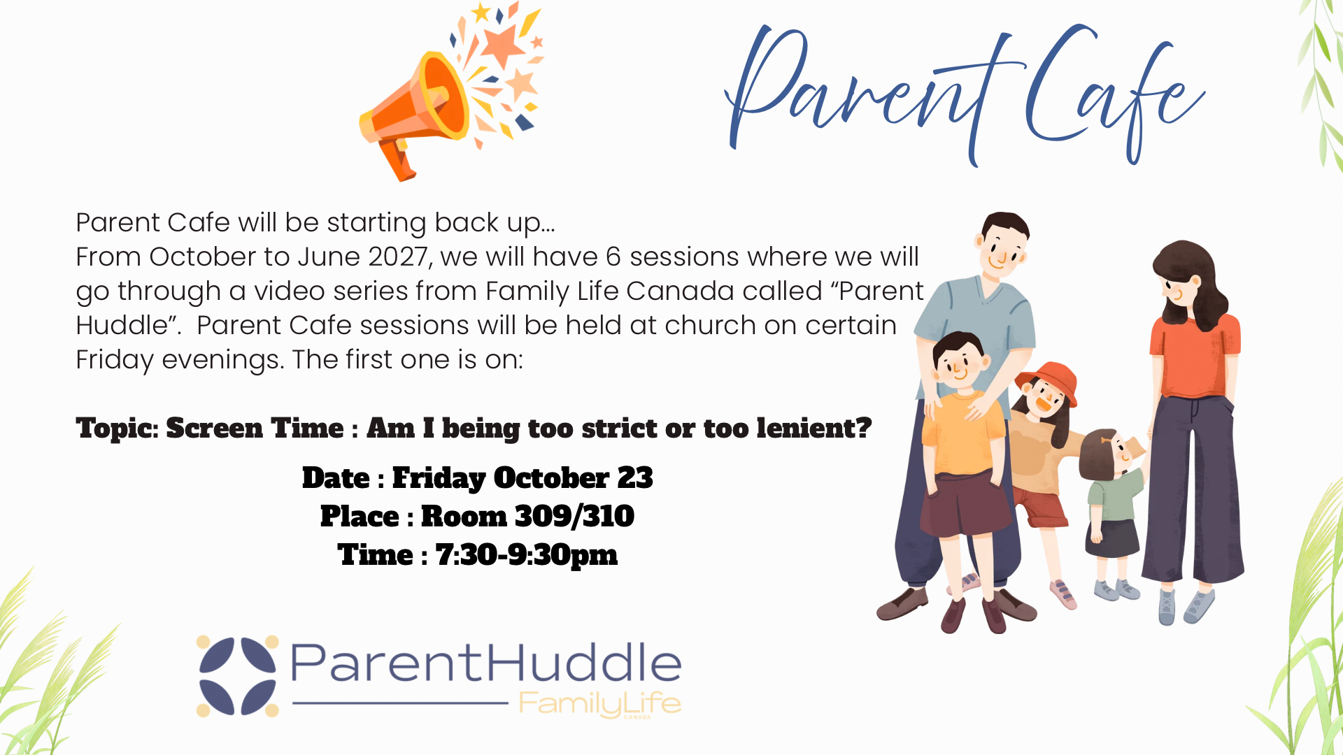 Parents Cafe: Discussion on Screen Time