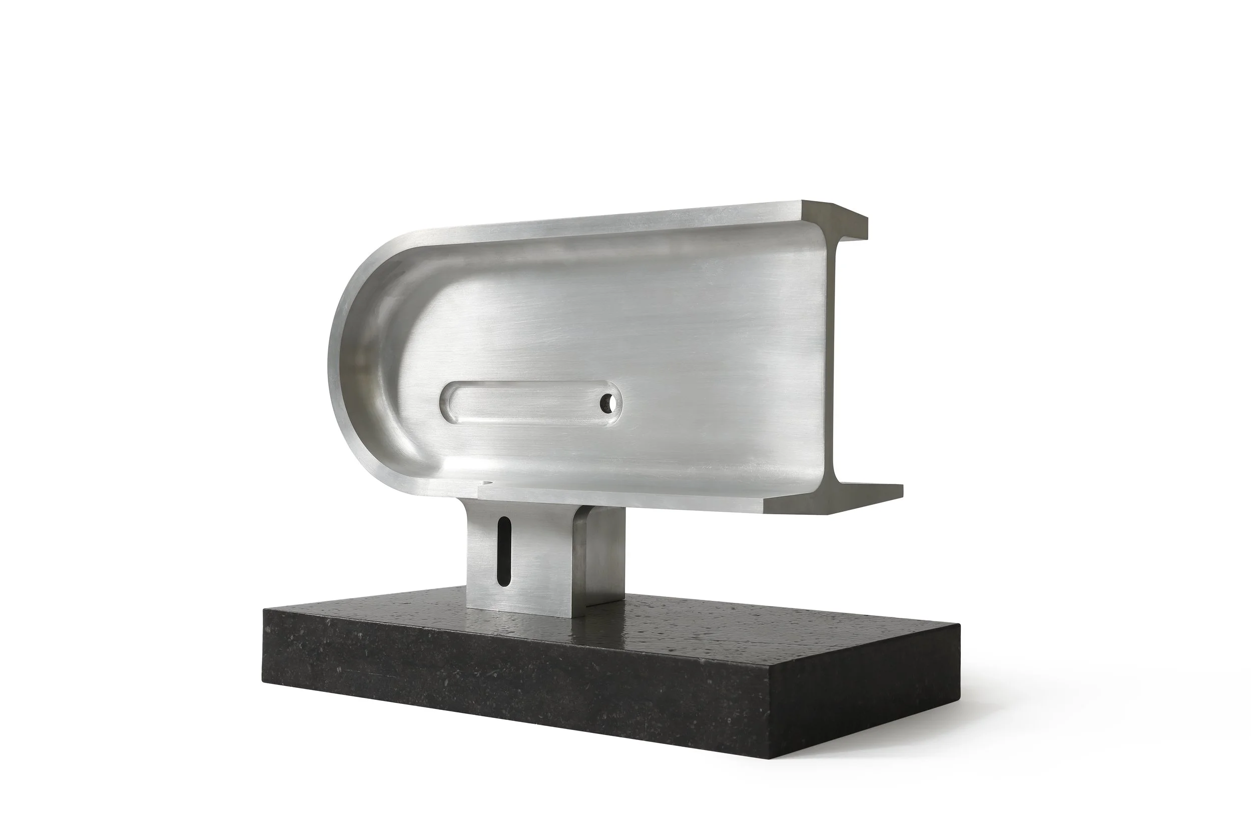   The Calm  CNC Machined Aluminium on Granite base Brushed finish Sculpture L 30.5 x W 14.5 x H 21.5 cm  Enquire  