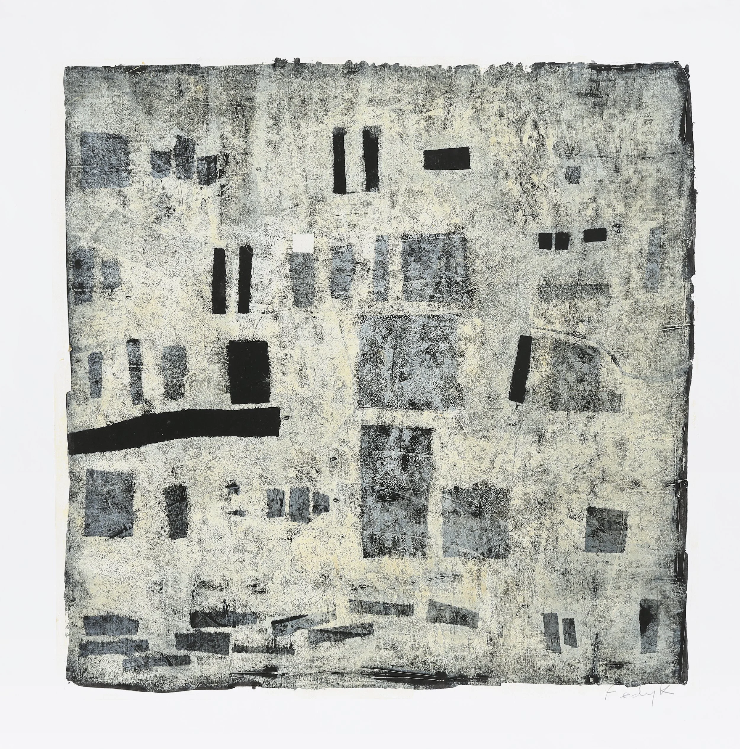   Old Grid  Oil based Ink on Paper 80 x 80 cm  Enquire  