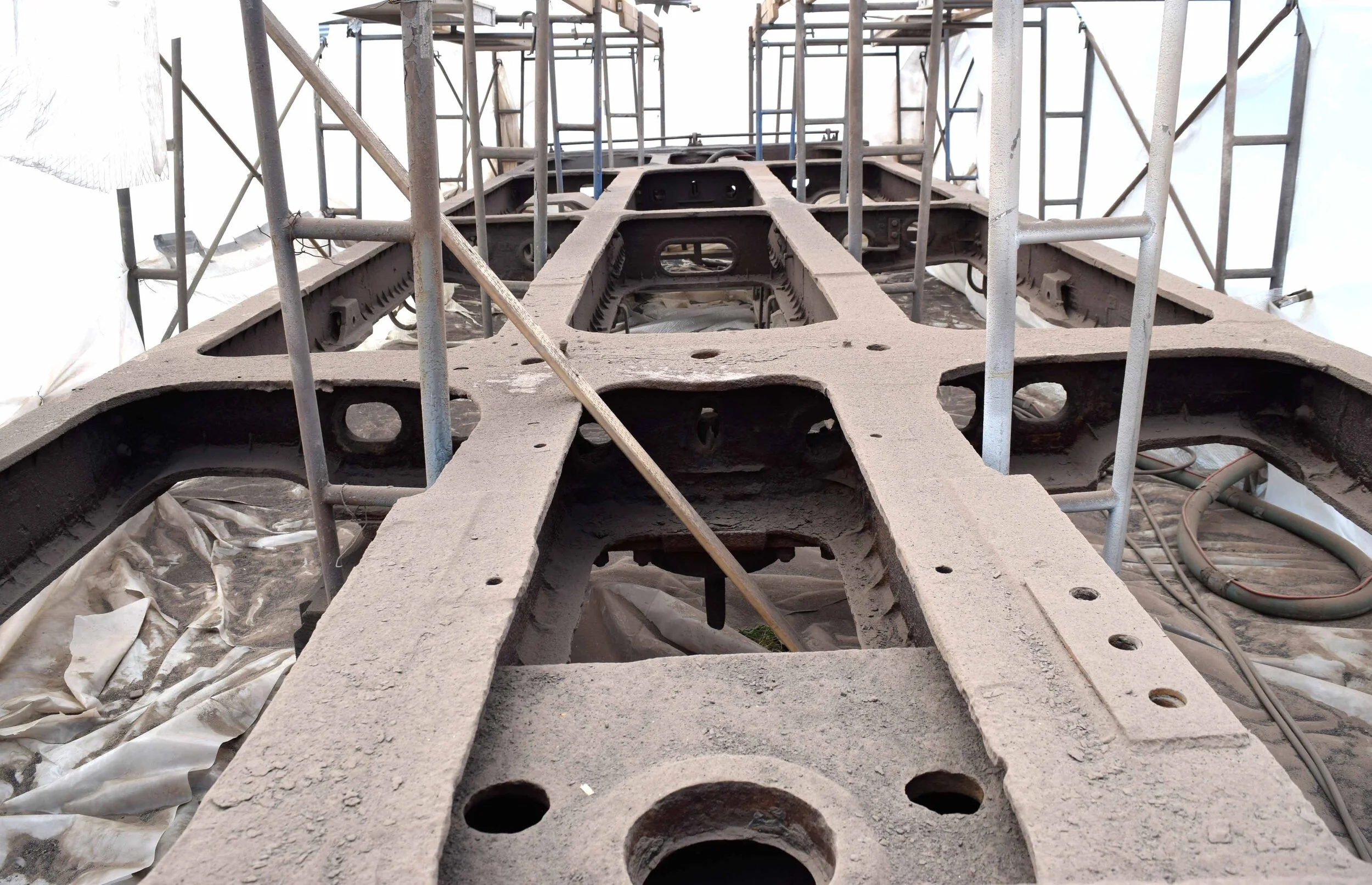 Tender Frame Sandblasting