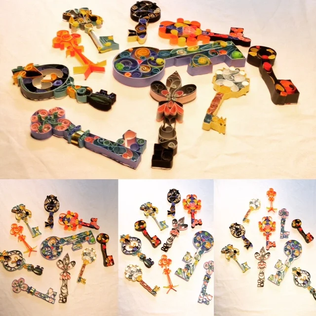 Ten Keys Ten Ways - That's 100 Keys! - All made from Paper