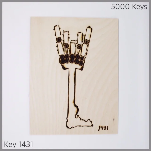 Pyrography: Keys 1429 - 1438