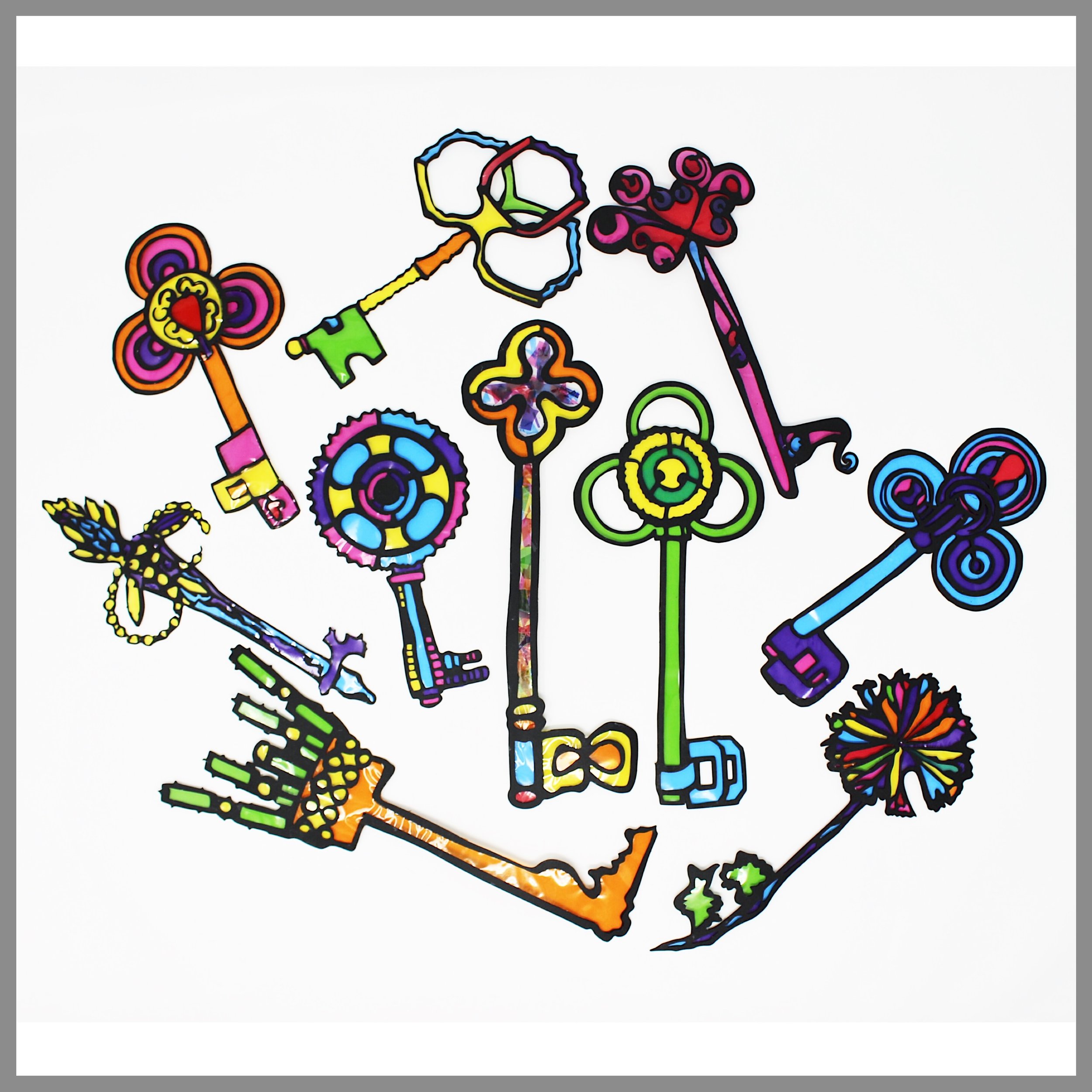 Faux Stained Glass: Keys 1791 - 1800