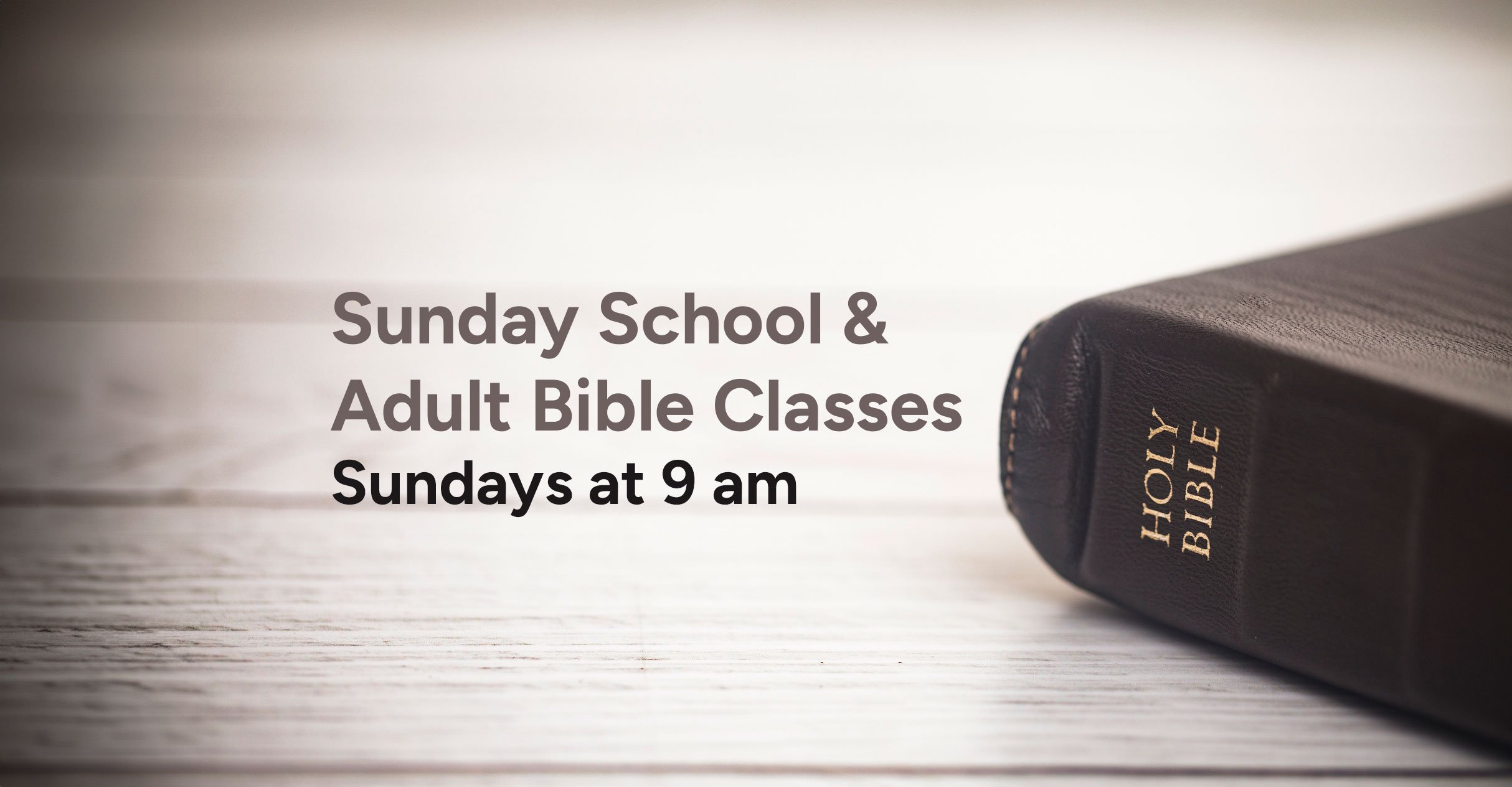 Sunday School and Adult Bible Classes