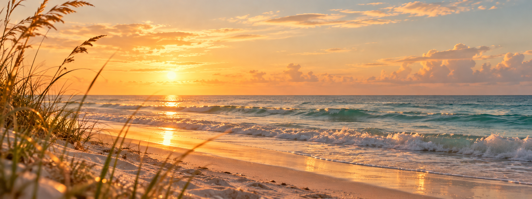 Golden Sunrise Over a Serene Shoreline.png