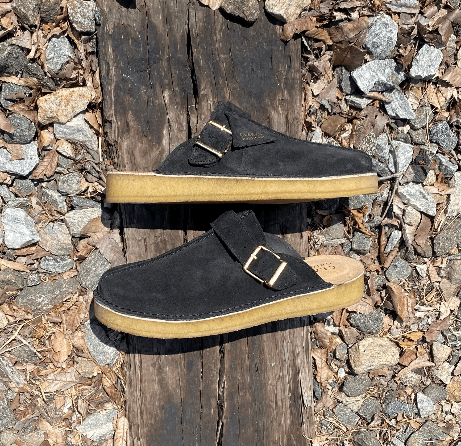 black suede clarks