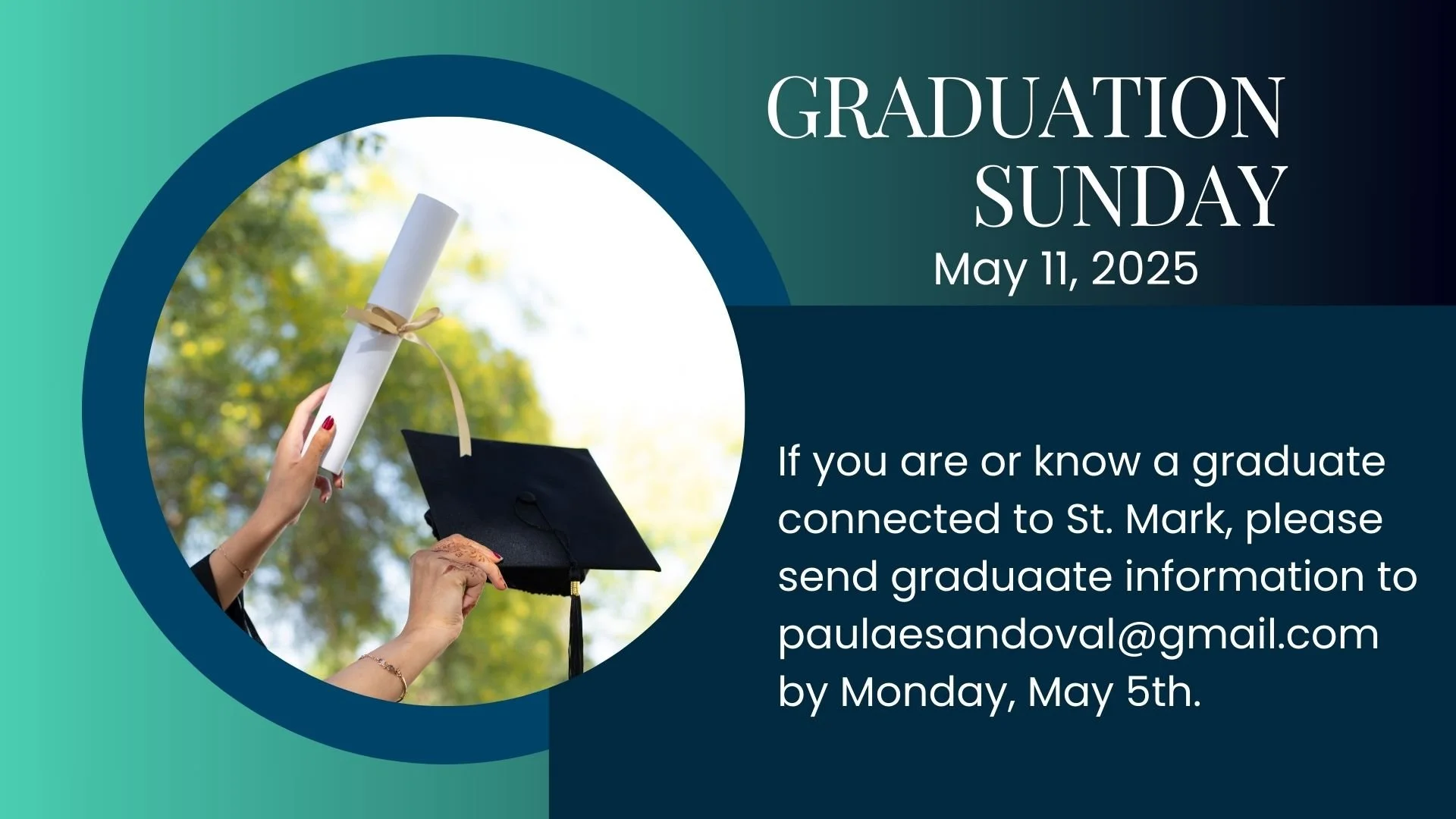 Graduation Sunday — St. Mark UMC