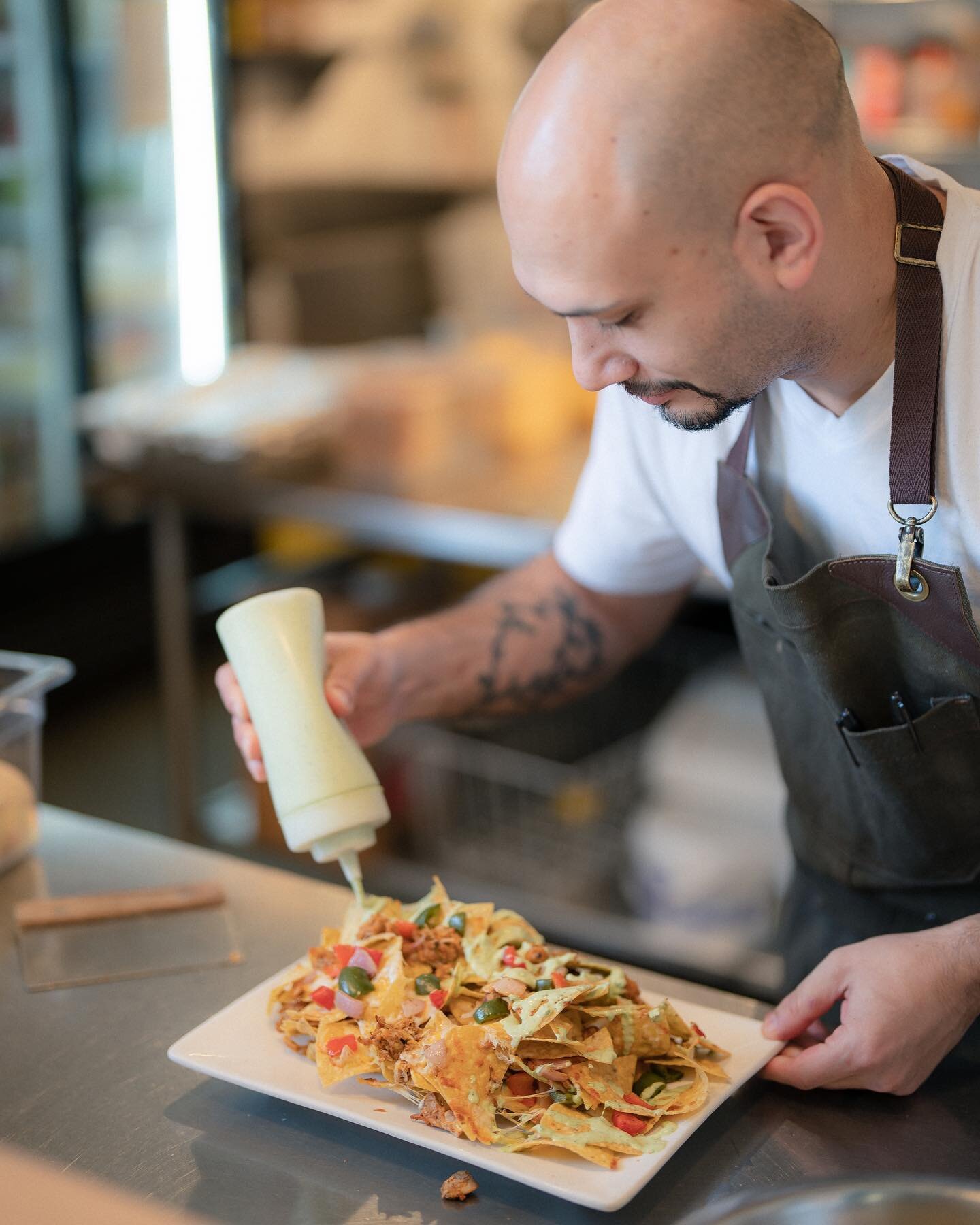 Our Kitchen Team; the unsung heros of Land &amp; Sea, slinging our famous nachos day in and day out. 
.
Shout out to Evan &amp; team for doing such an amazing job. If you haven&rsquo;t had our food, you really should. 
.
#breweryfood #nachos #landand