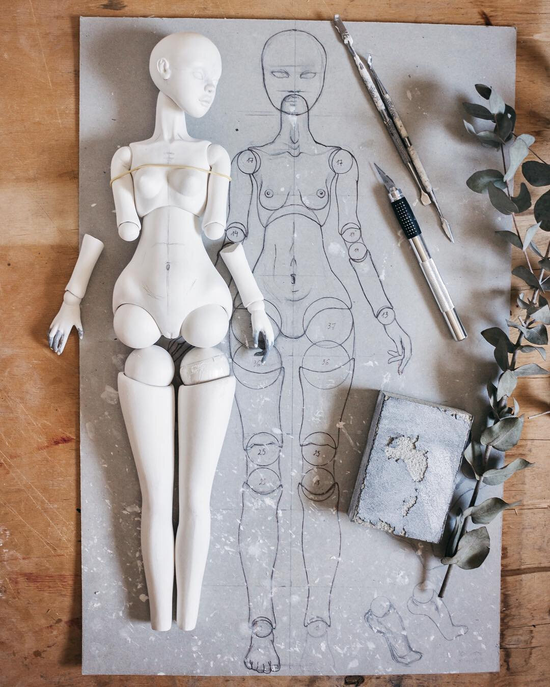 How to sculpt joints for ball-jointed dolls? — Nymphai Dolls