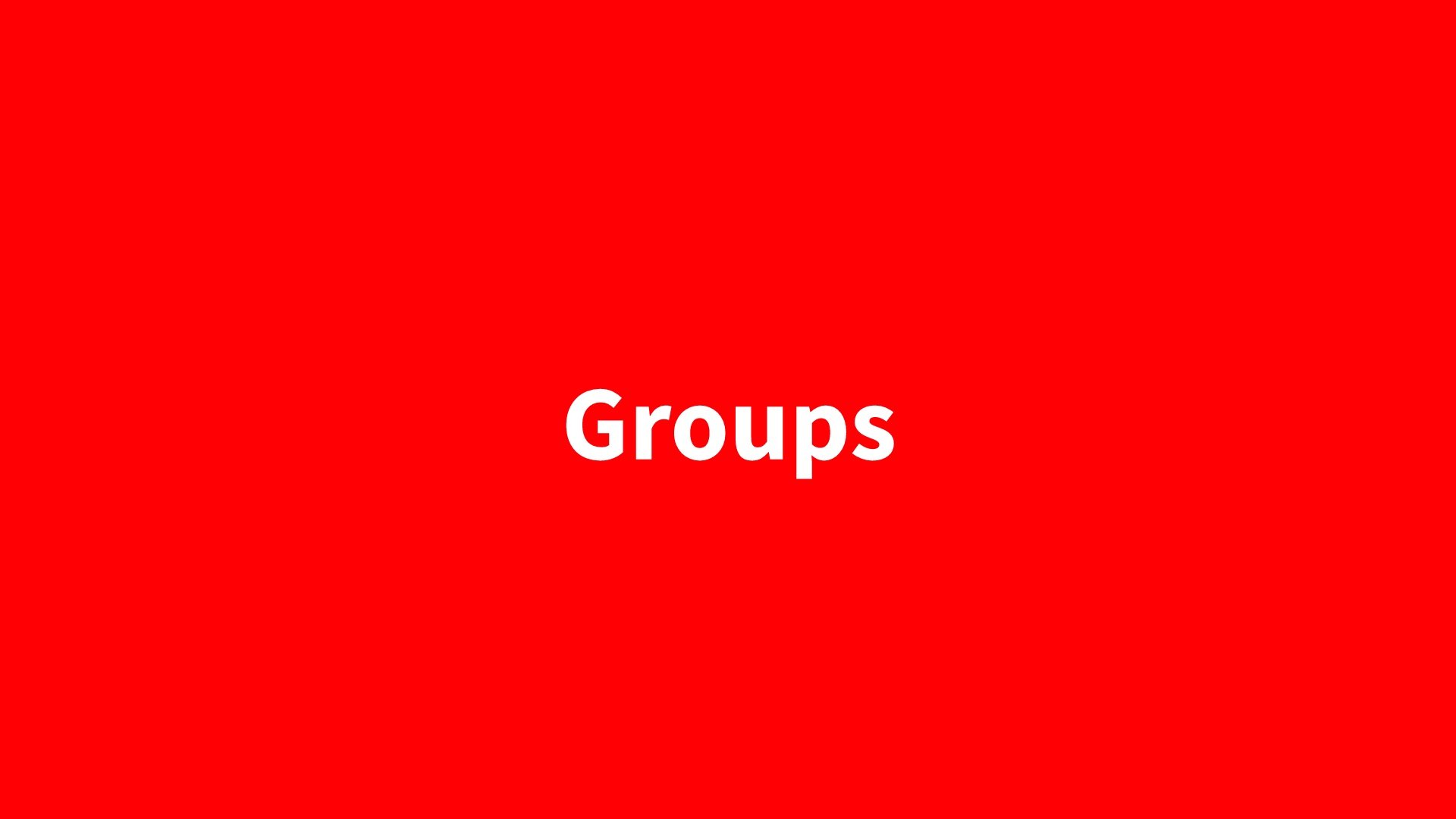 Groups &amp; Bible Reading