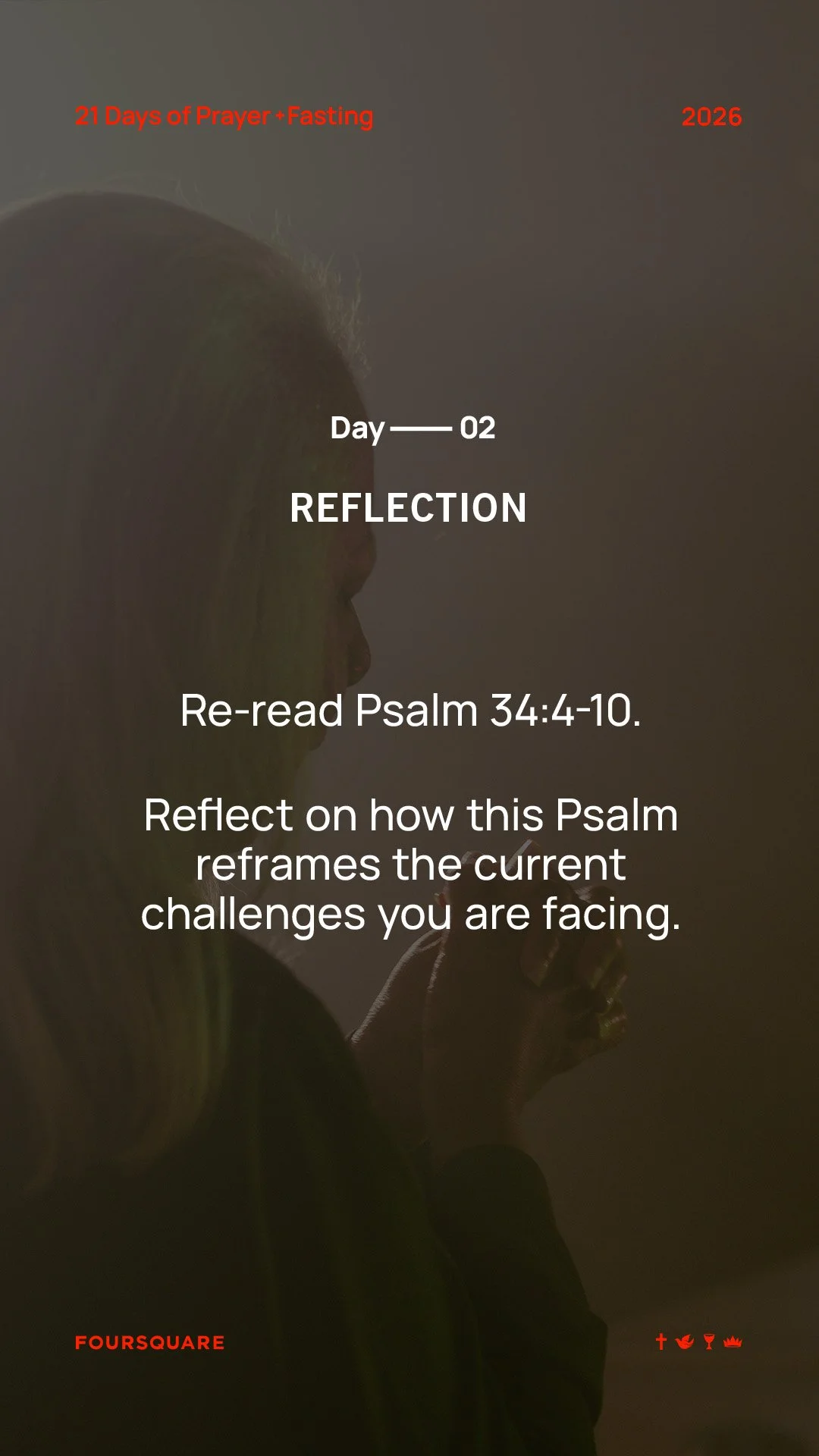 Day 2: Trading Fear for Goodness 🕊️

We are settling into our 21 Days of Prayer + Fasting, and today we are tackling the root of many of our struggles: Fear.

It is hard to see God's provision when we are focused on the problem. But Psalm 34:4 tells