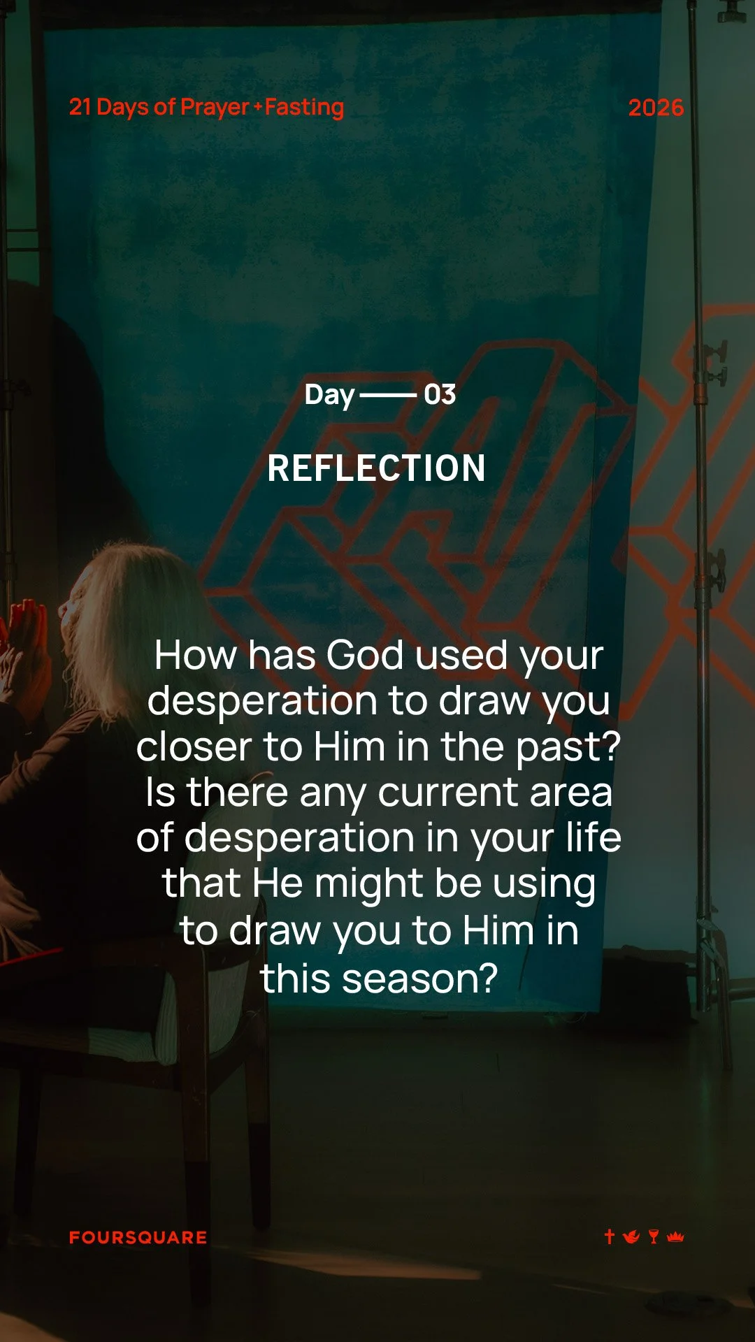 Day 3: Who needs a breakthrough today? 🙏

As we fast and pray, we aren't just looking inward&mdash;we are looking outward.

There are people in your life, and in our world, who are desperate for something. They are looking for answers, for peace, or