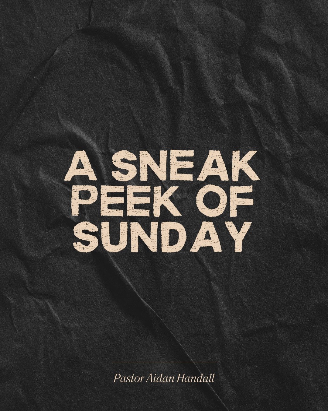 Sunday is coming, and we&rsquo;re already counting down the hours!  Here's a Sneak Peek 👀

There is nothing quite like the energy of gathering together, and Pastor Aidan Handall has a word for us this week that you definitely don&rsquo;t want to mis