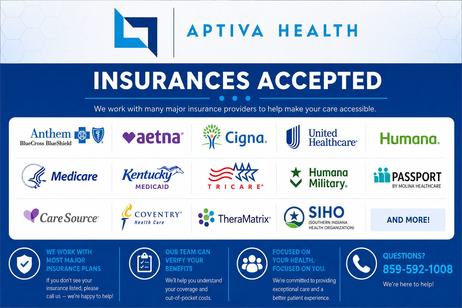Insurances Accepted - Aptiva Health