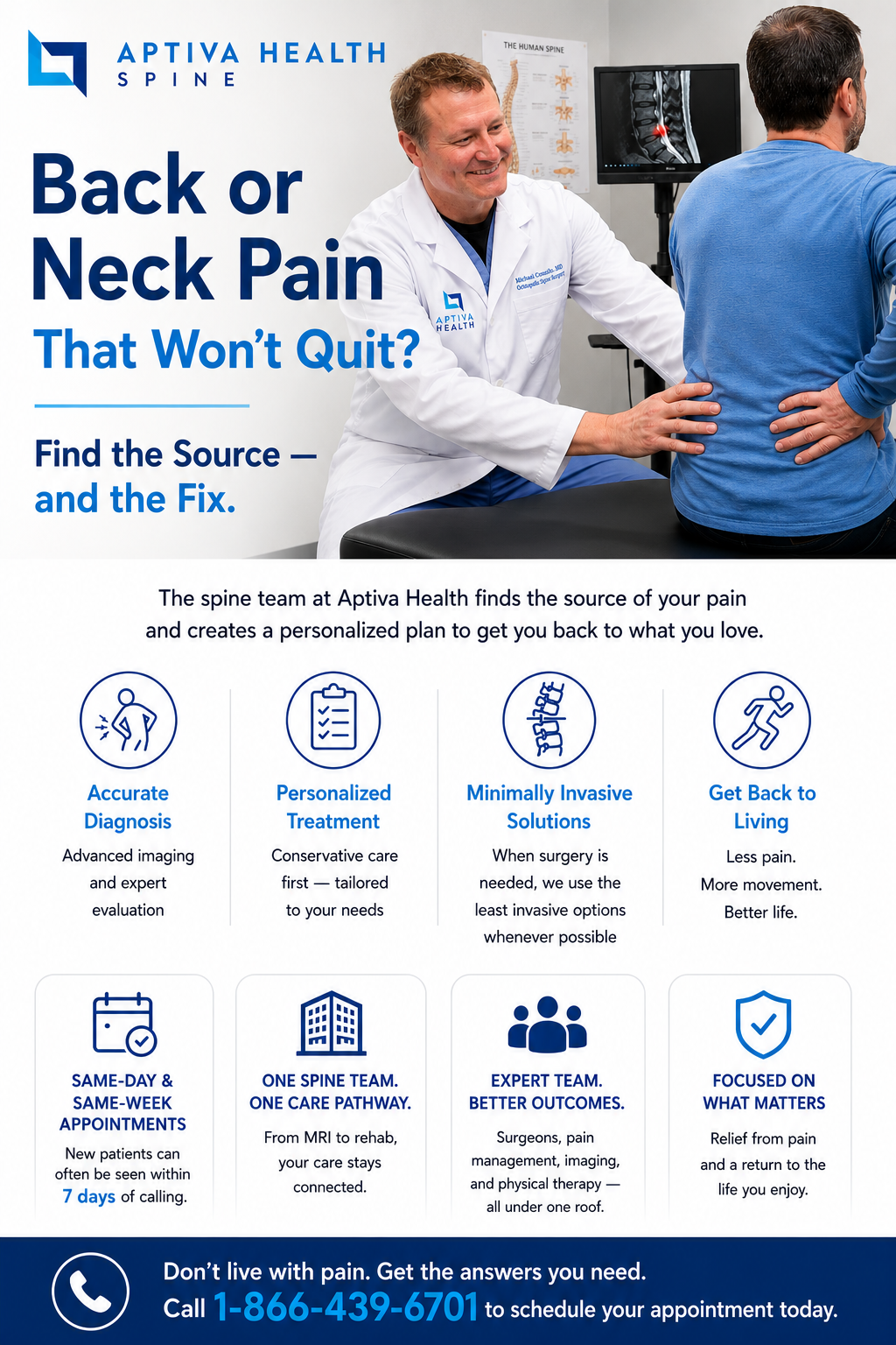 Immediate Back Pain Relief at Aptiva Health