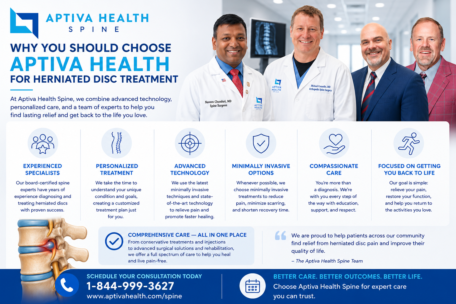 Why choose Aptiva Health for herniated disc treatment?