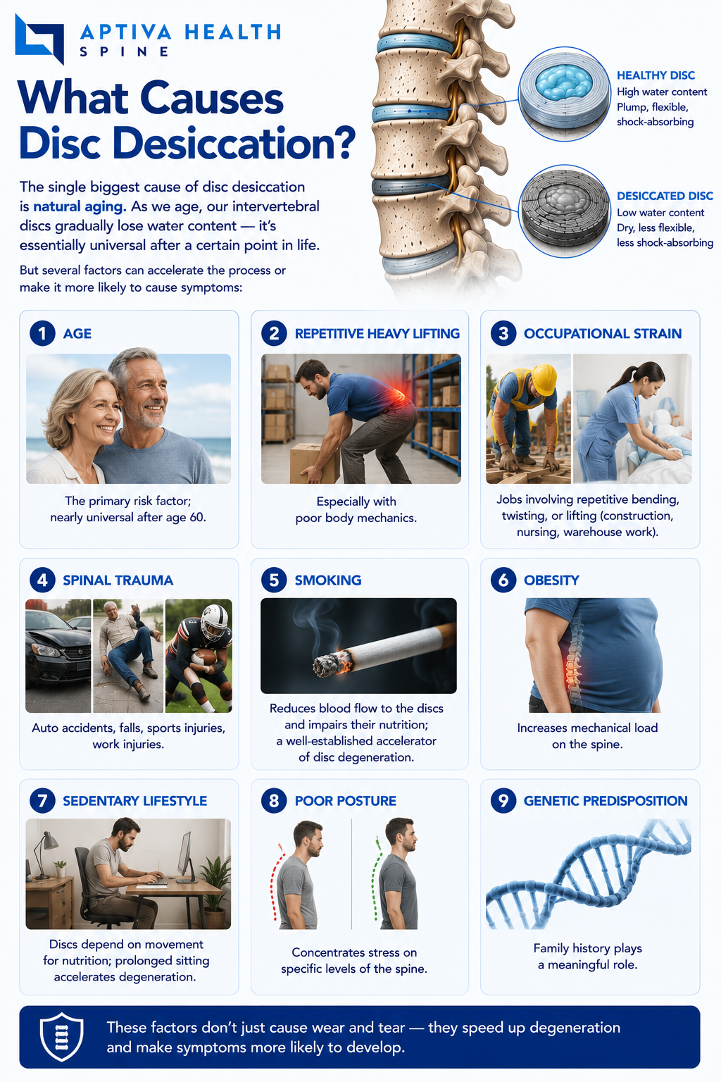 Causes and risk factors for disc desiccation