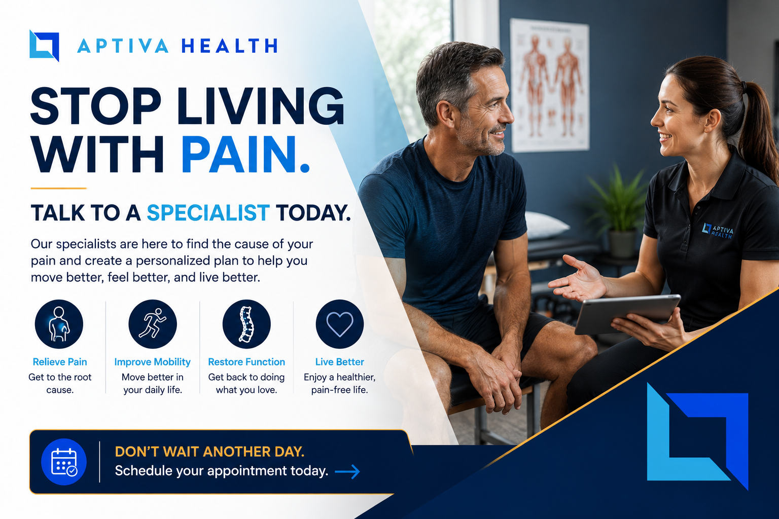 Stop Living with Pain - Call Aptiva Health!