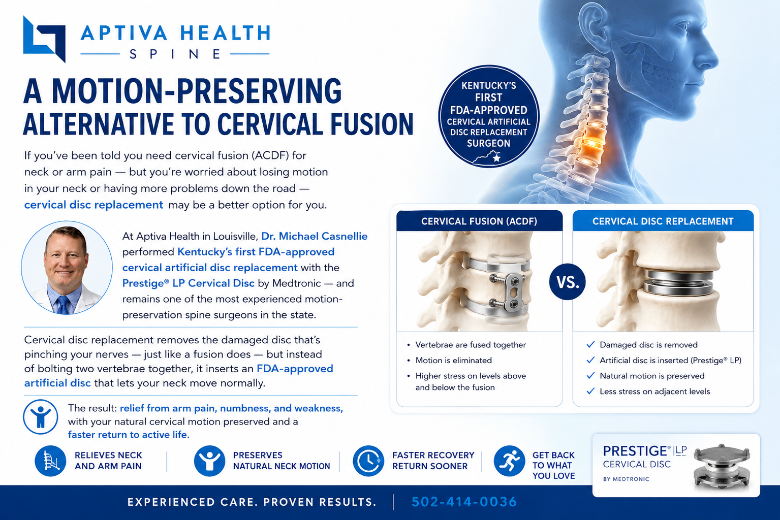 First Cervical Disc Replacement in Kentucky