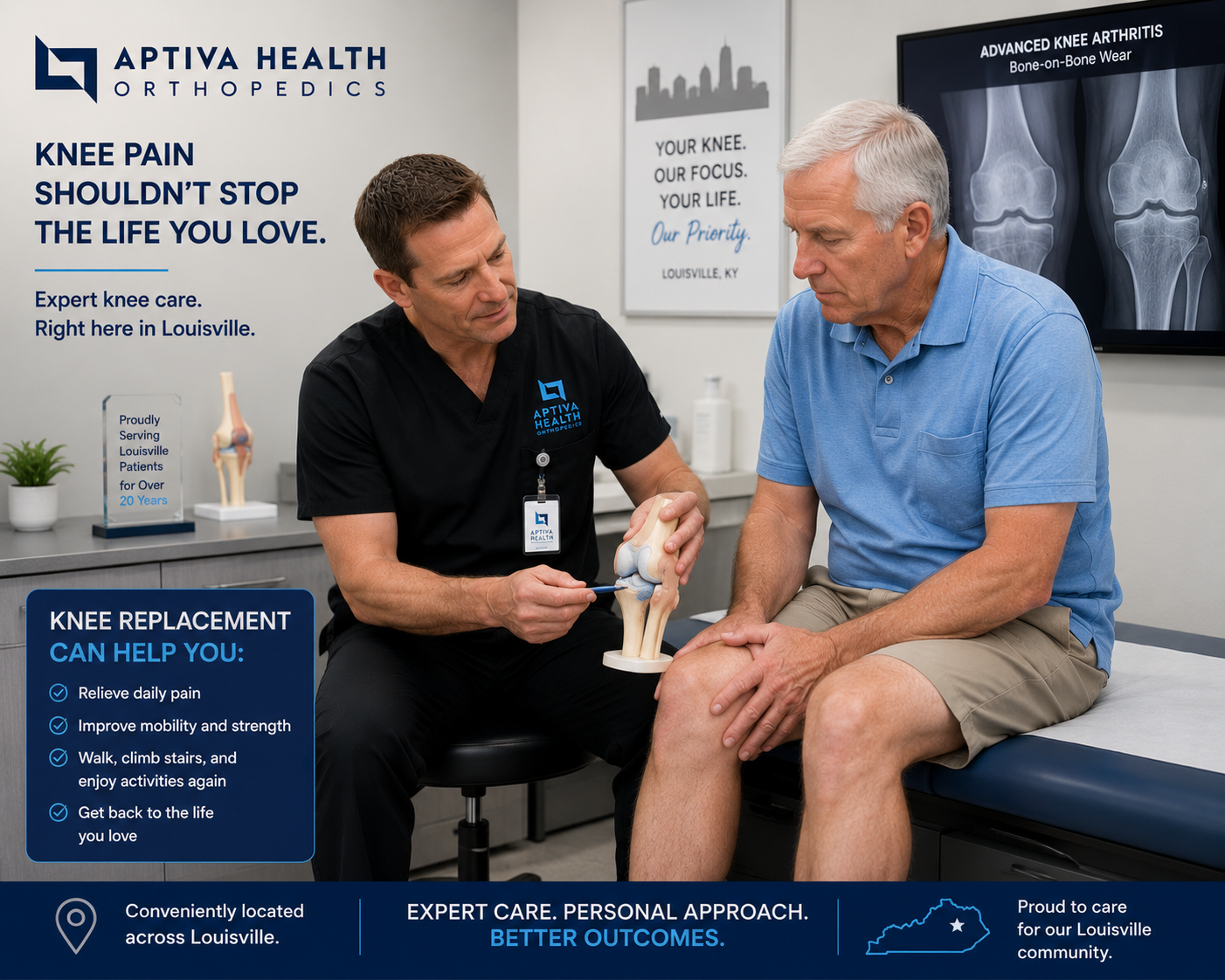 Knee replacement surgery in Louisville, Kentucky — Aptiva Health