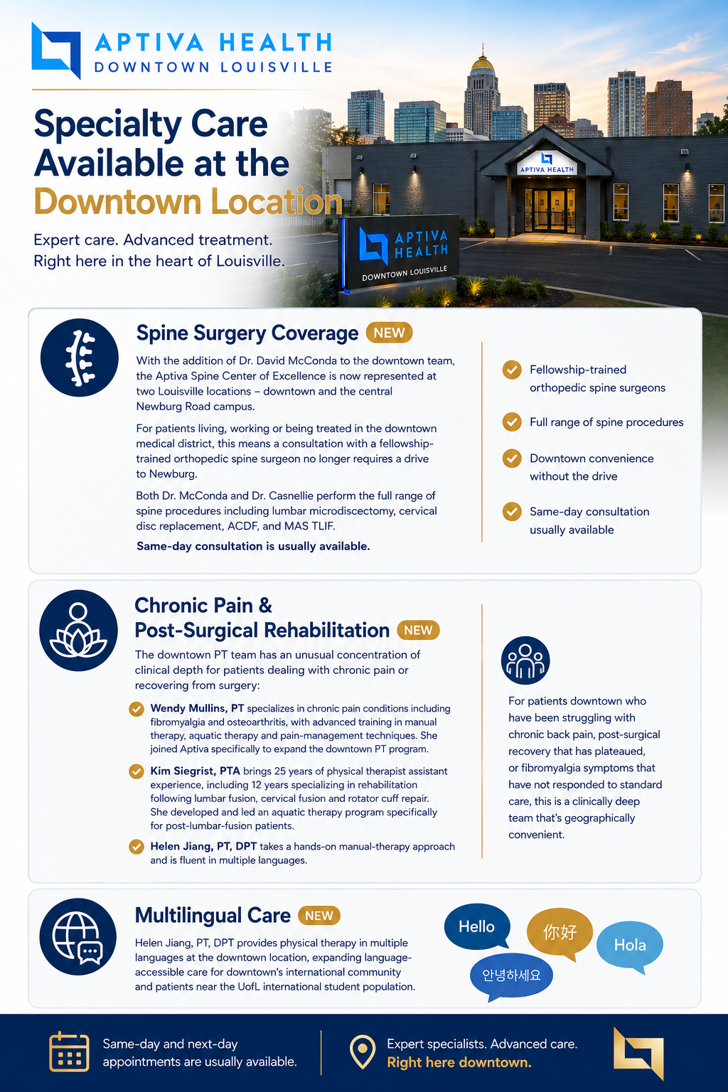 Specialty Care in Downtown Louisville