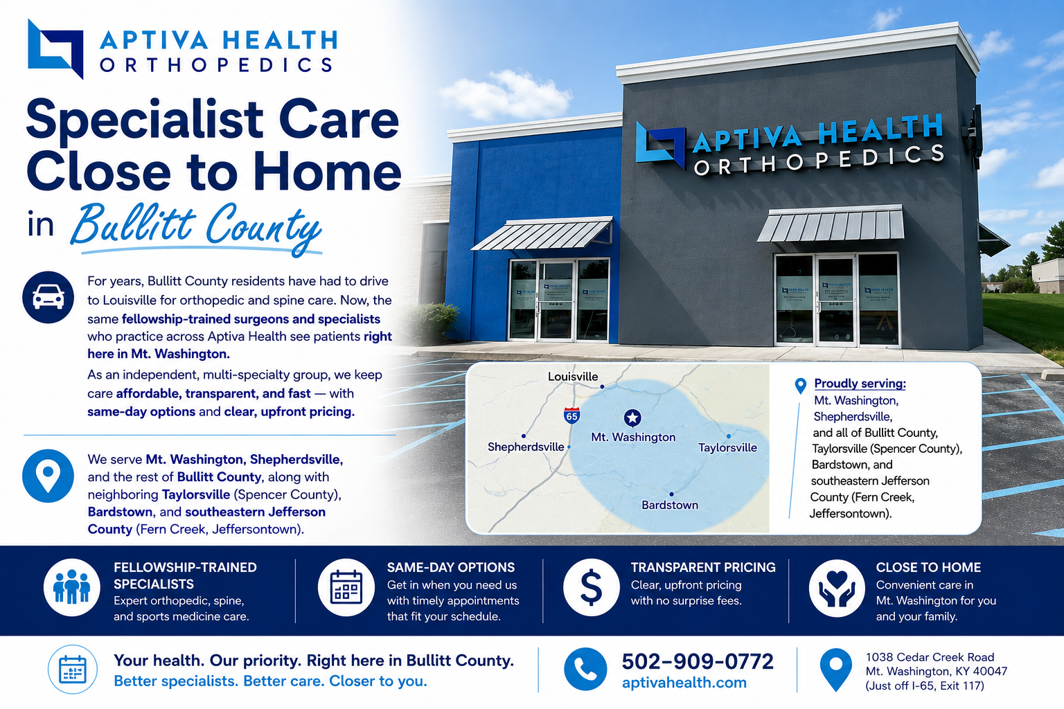Aptiva Health Orthopedics - Mt. Washington, KY