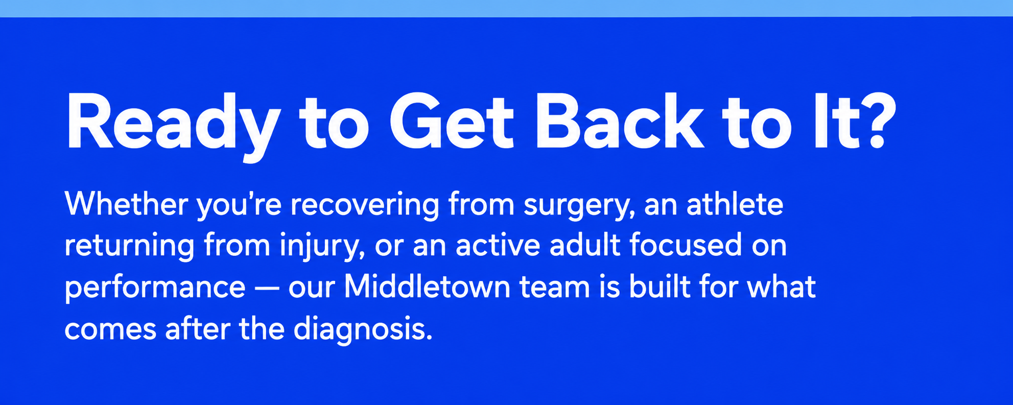 Get Back after Physical Therapy