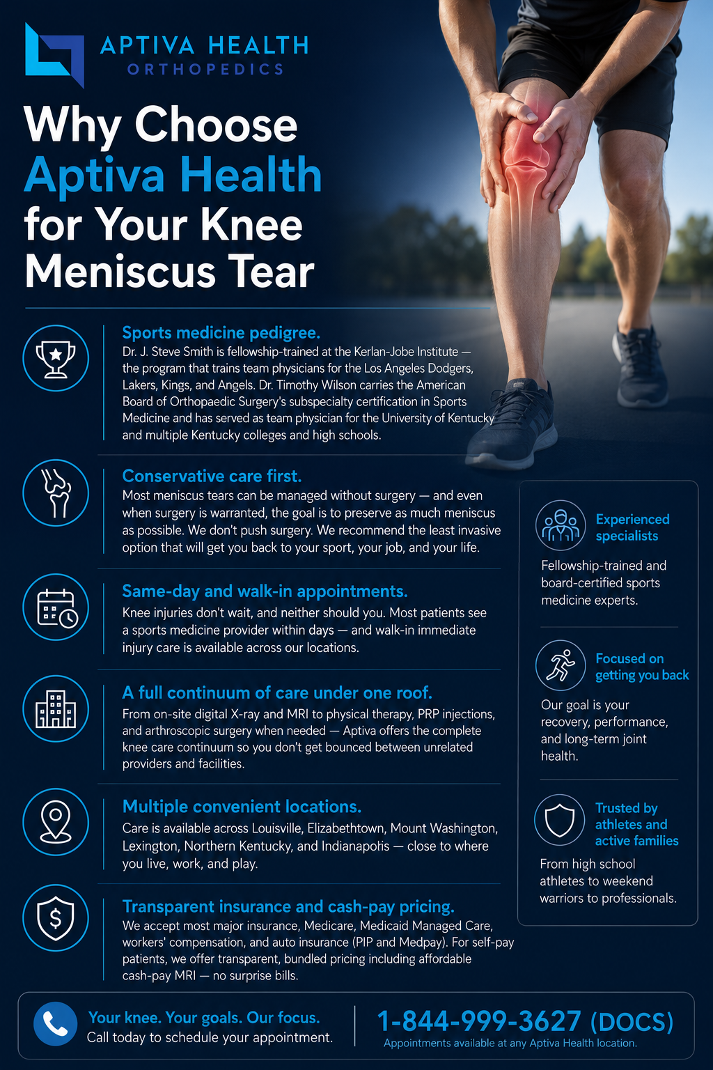 Why Choose Aptiva Health for your Knee Meniscus Tear