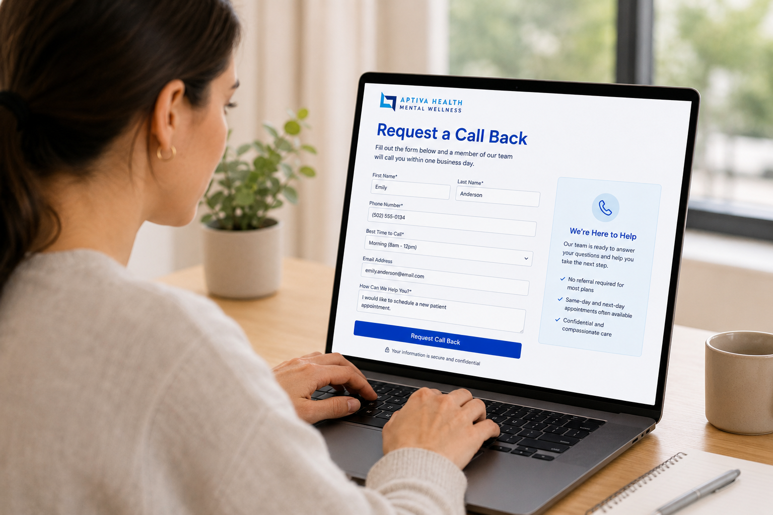 Request an Appointment with Aptiva Health