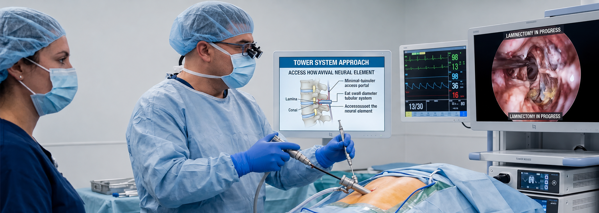 Dr. McConda performing minimally invasive spine surgery