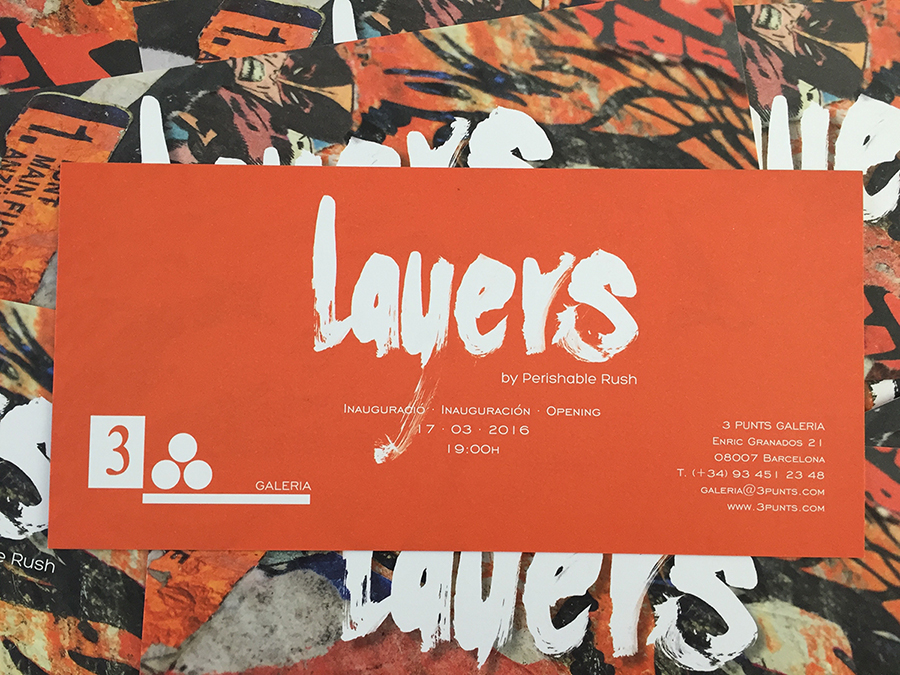 solo exhibition layers at 3punts galeria barcelona
