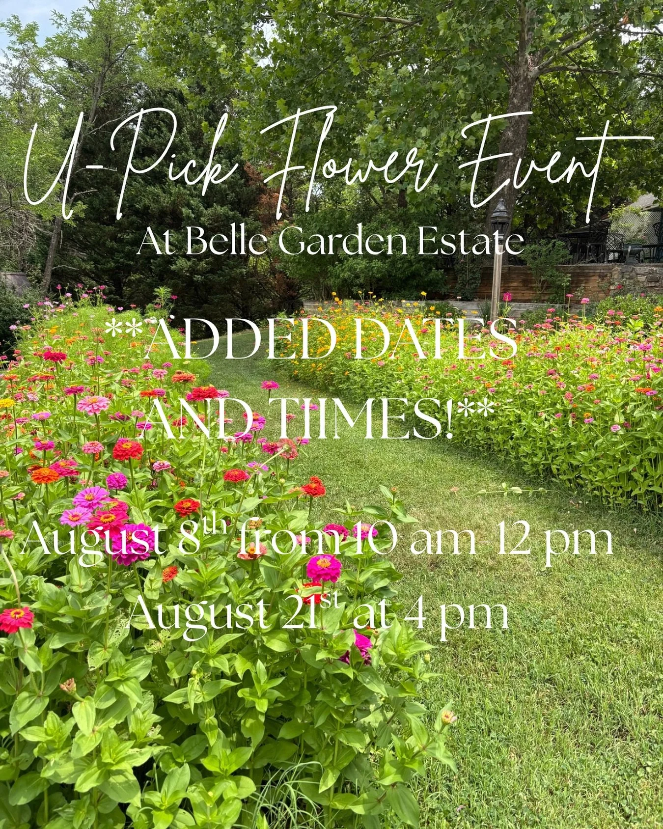 ** NEW AND UPDATED DATES AND TIMES**
** Due to the amount of interest we&rsquo;ve had, we have opened up more timeslots to this Sunday and added new dates and times! Information below and link in Bio to Sign Up!!

Come and pick flowers from our cut f