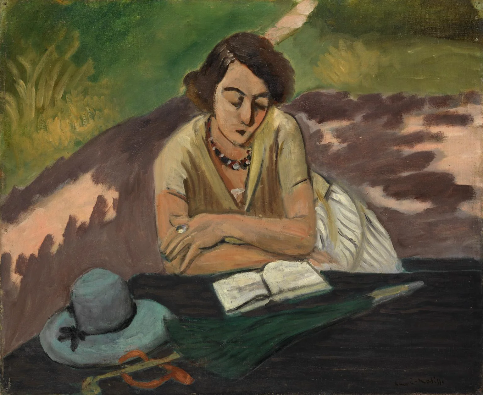 Reading Woman with Parasol , Henri Matisse, 1921