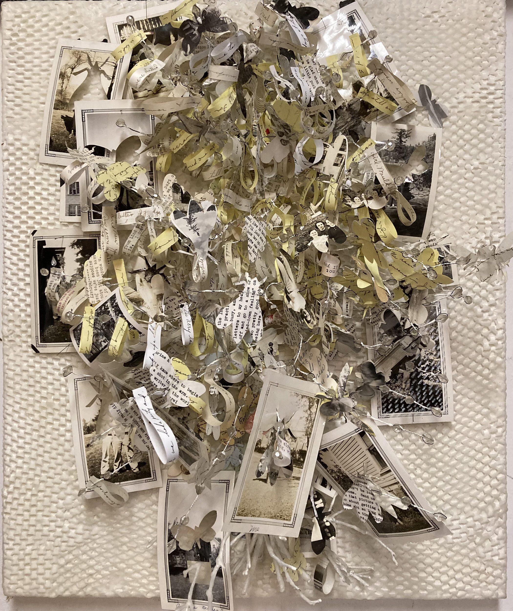 Joy Broom, Family Tree, 2016, Mixed media on canvas, 24 x 20"