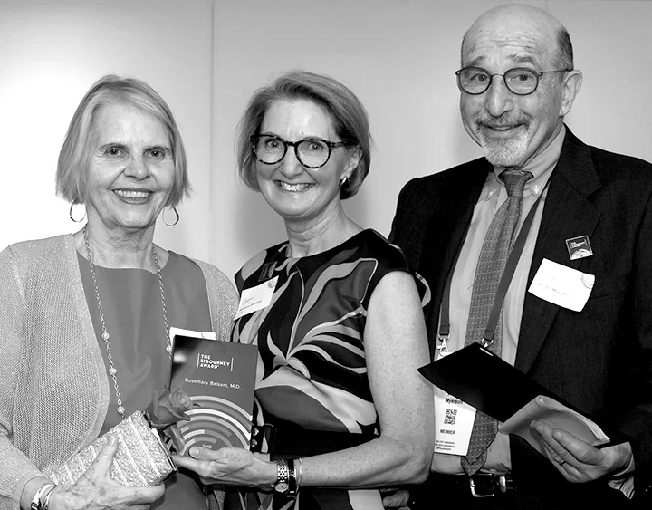 Winner Rosemary BAlsam and Trustees Barbara Sherland and William Myerson