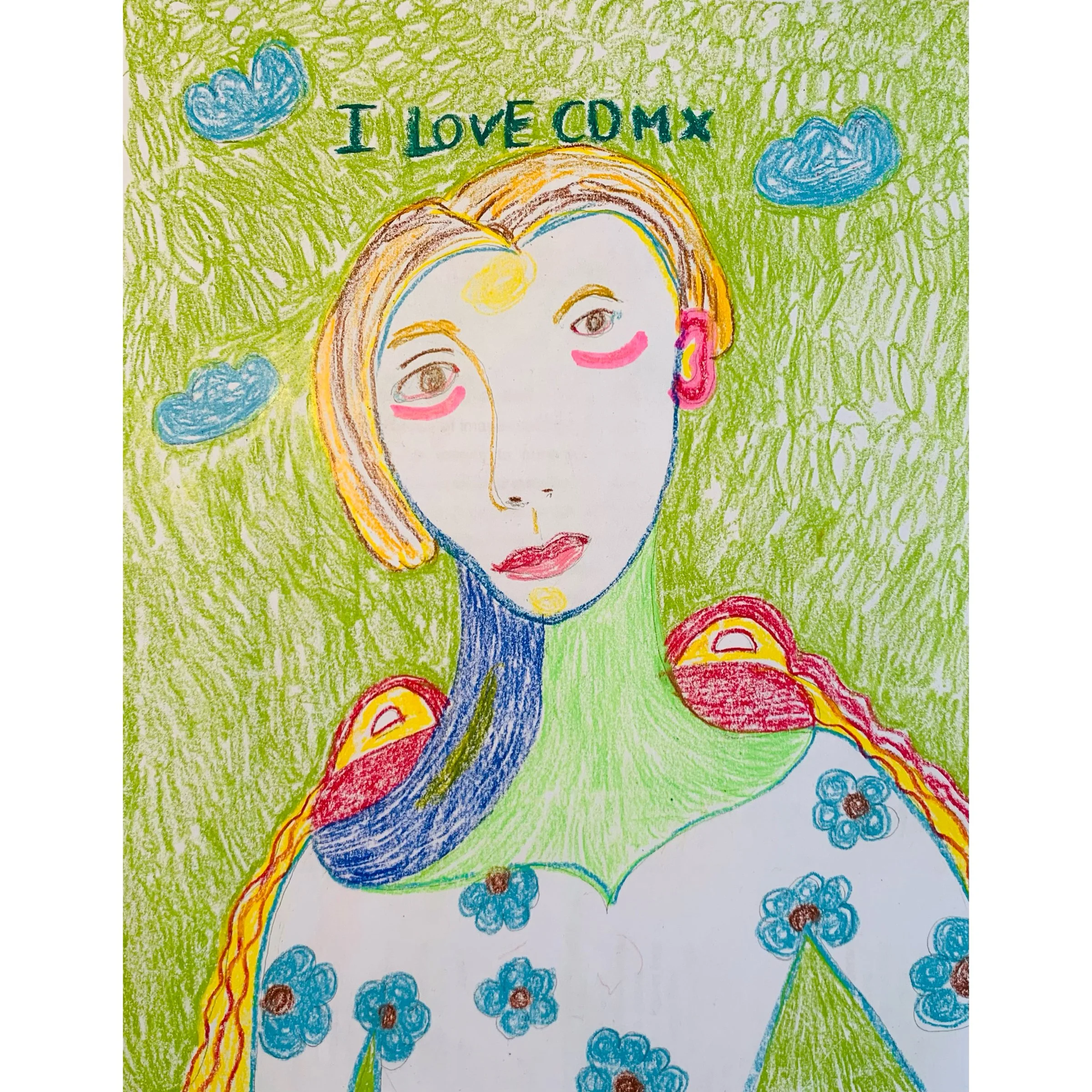  happy souls 10, carandache on paper, 42x34cm 