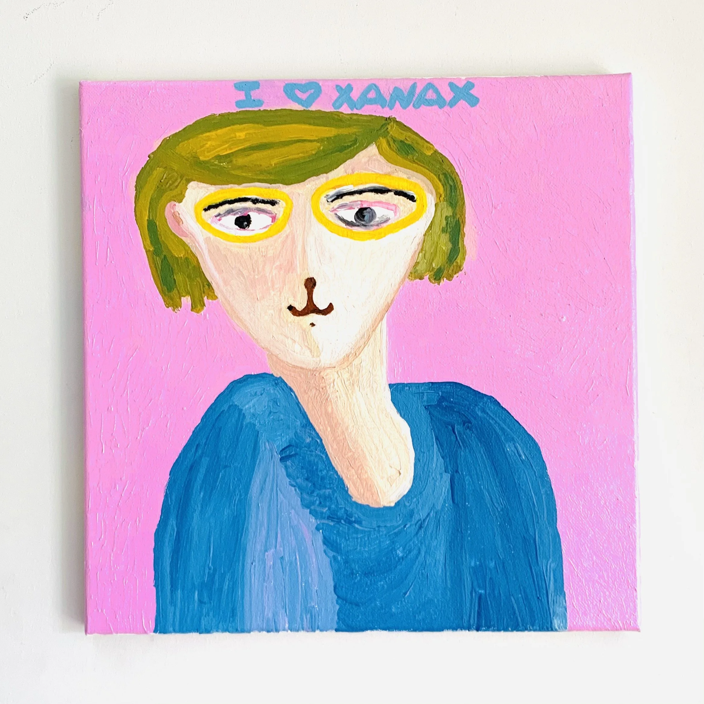  meao 2, acrylic on canvas, 12x12in 