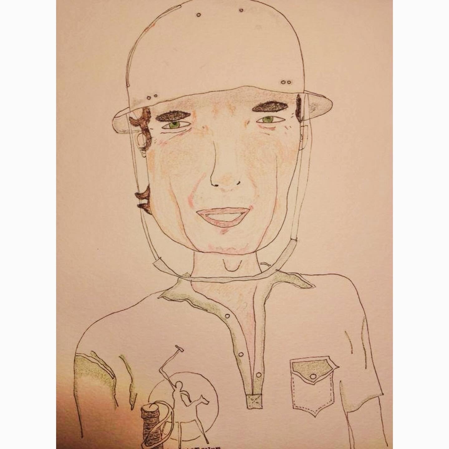  oscar, crayon on paper, 8.5x11 in 