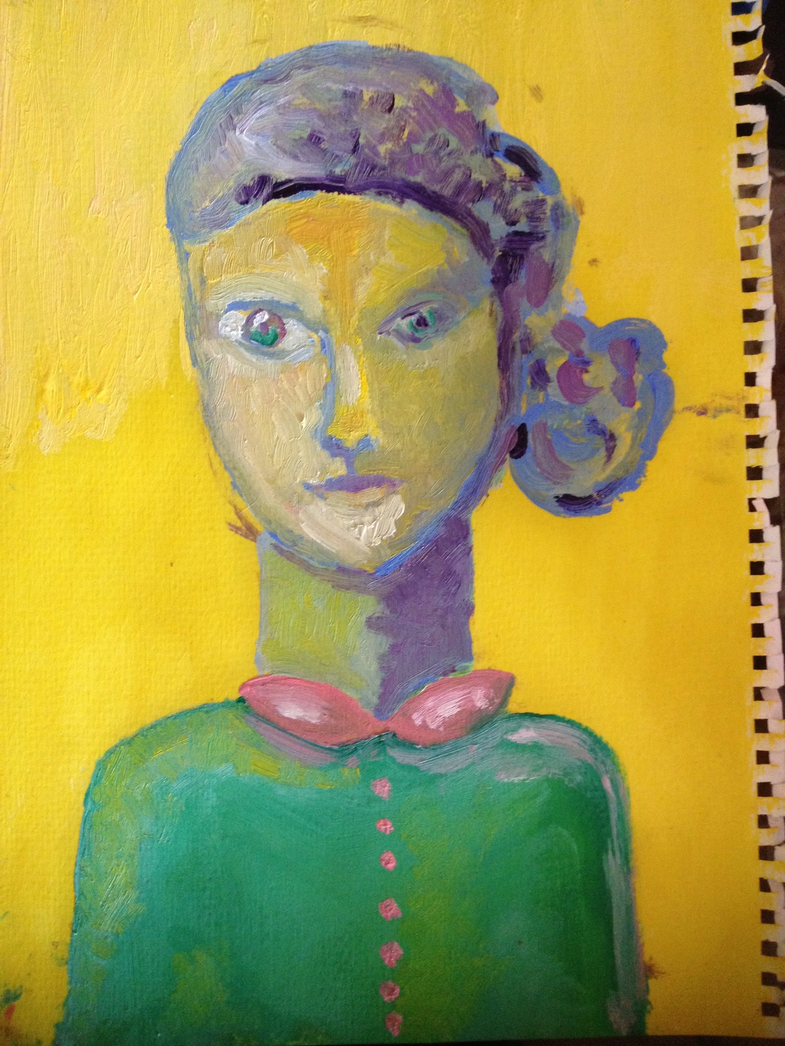  charlotte unique, oil on paper, 8.5x11 in 