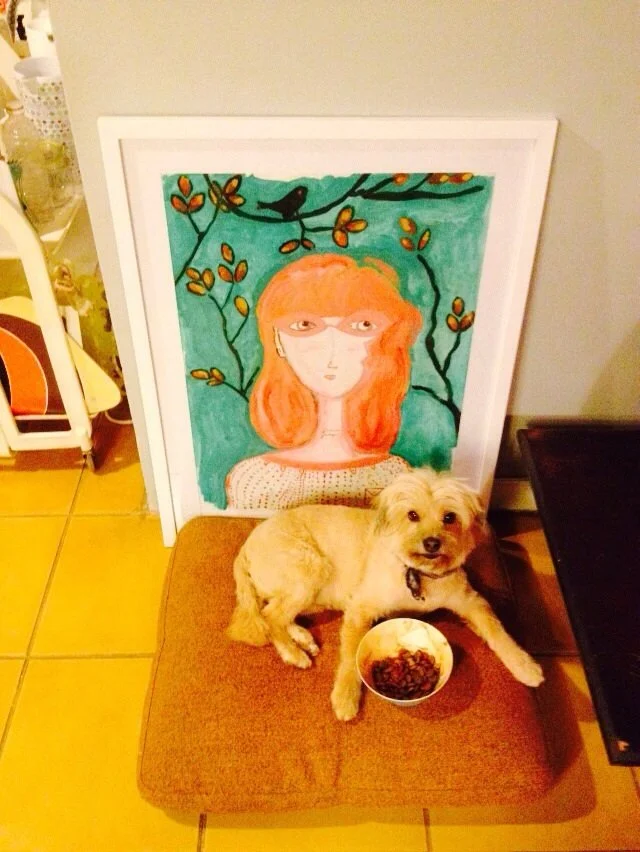  charlotte unique &amp; chili, guache on paper, 8.5x11 in 