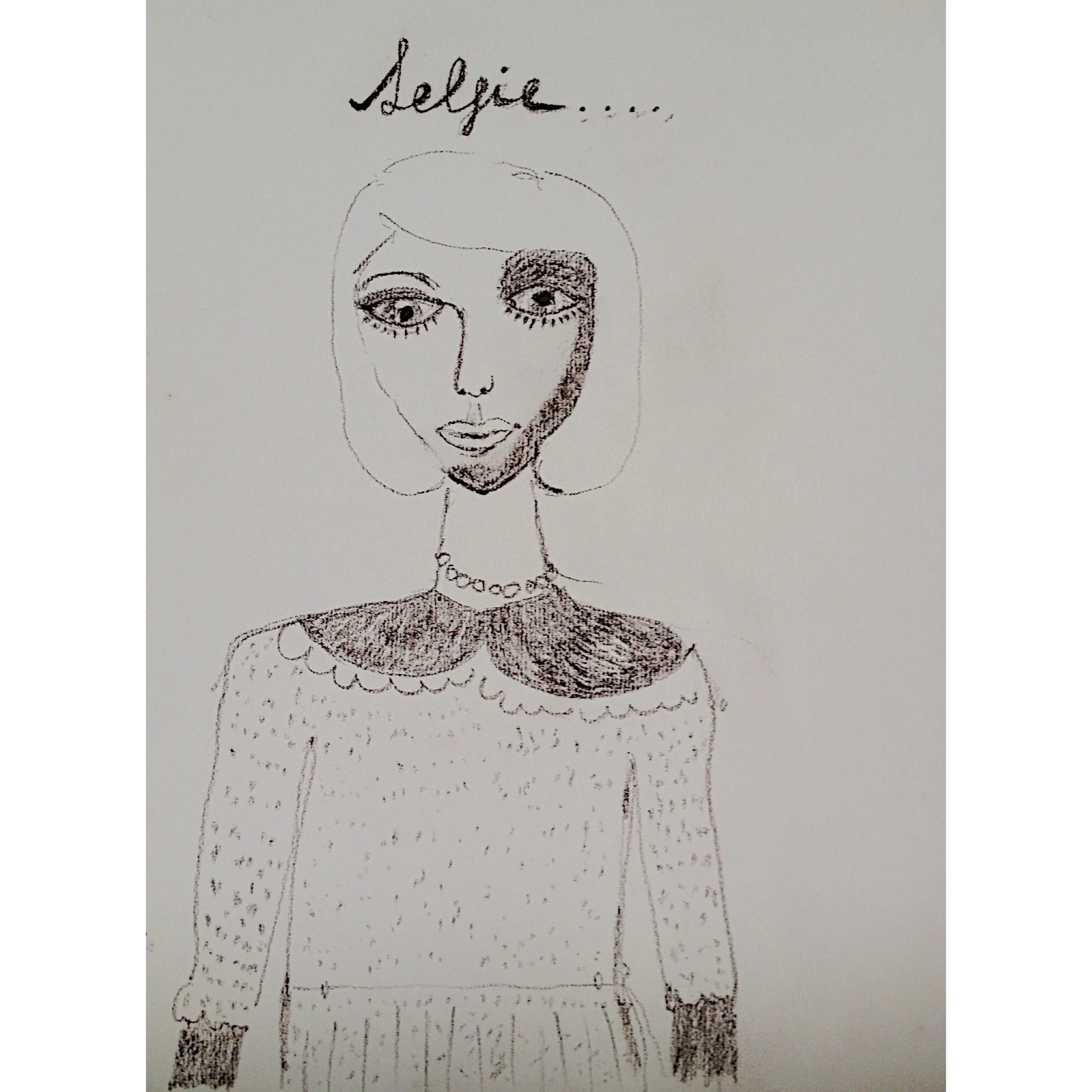  charlotte unique, crayon on paper, 8.5x11 in 