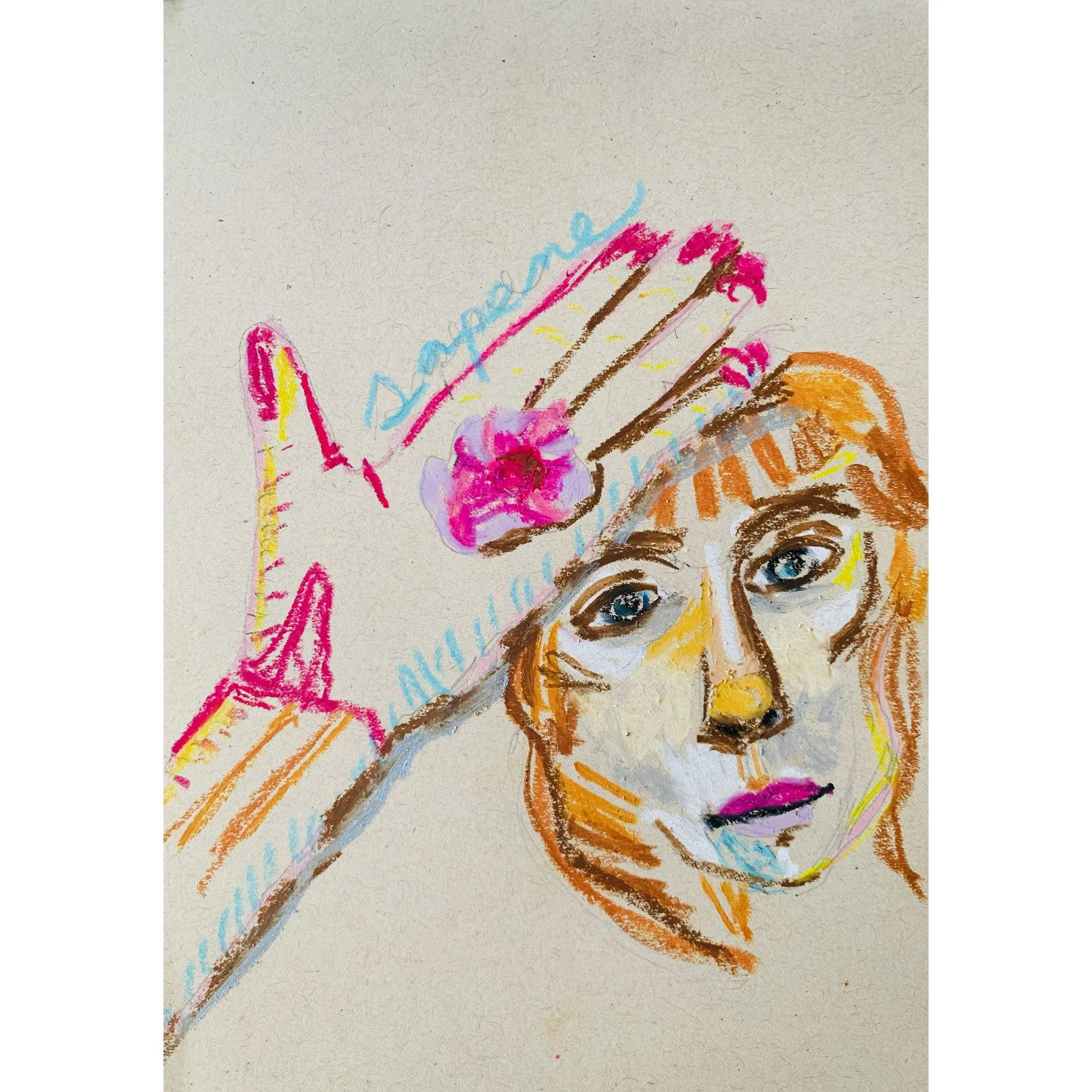  It’s Okay on Paper: Mano y Sol A veces la mano que bloquea el sol también sostiene una flor, y debajo, un rostro que podría ser el mío, observando en silencio. En esta composición libre, exploro la delicadeza de los gestos y las sombras, donde la ab