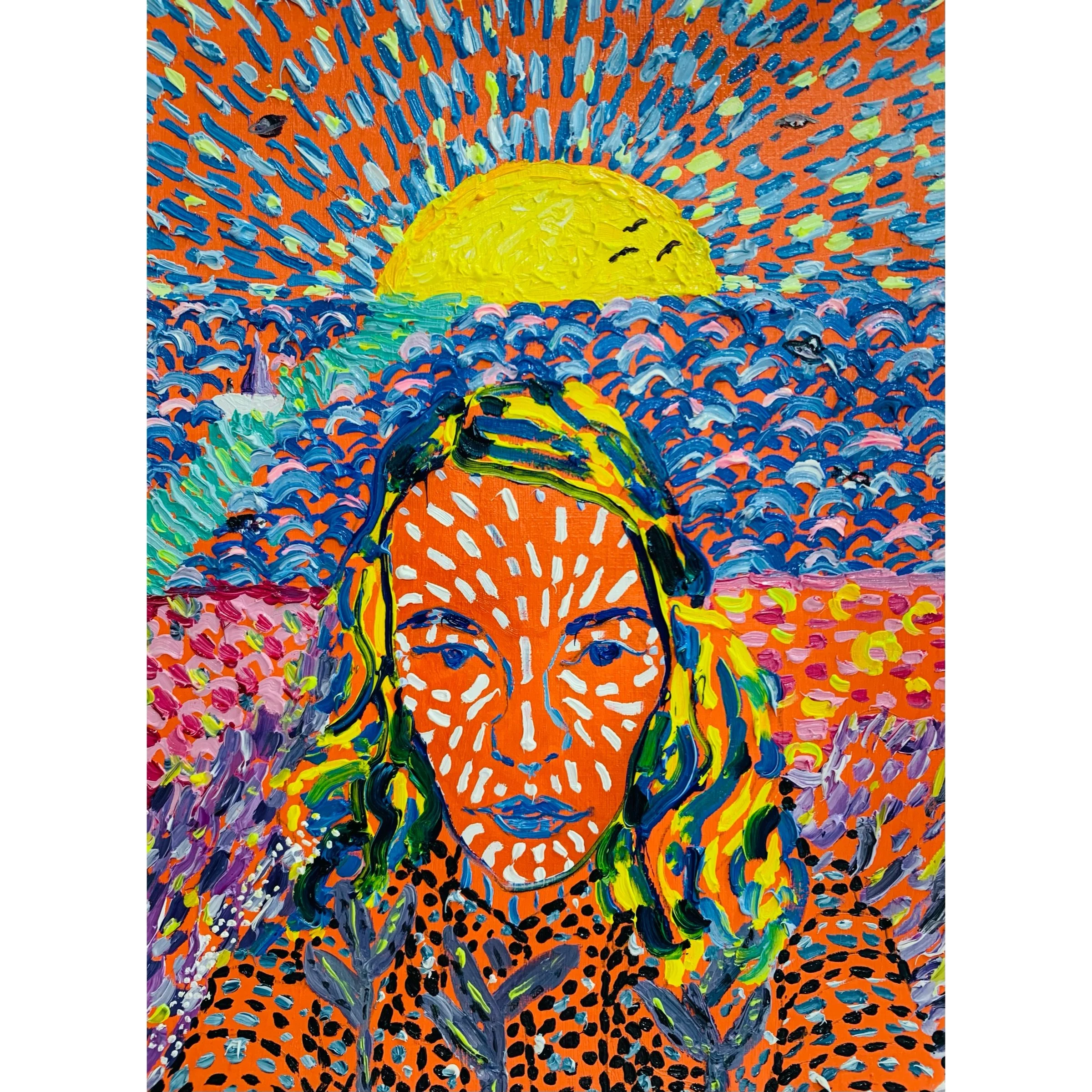  The Tourist, 2025  Oil on paper 9 x 12 in 22.9 x 30.5 cm 