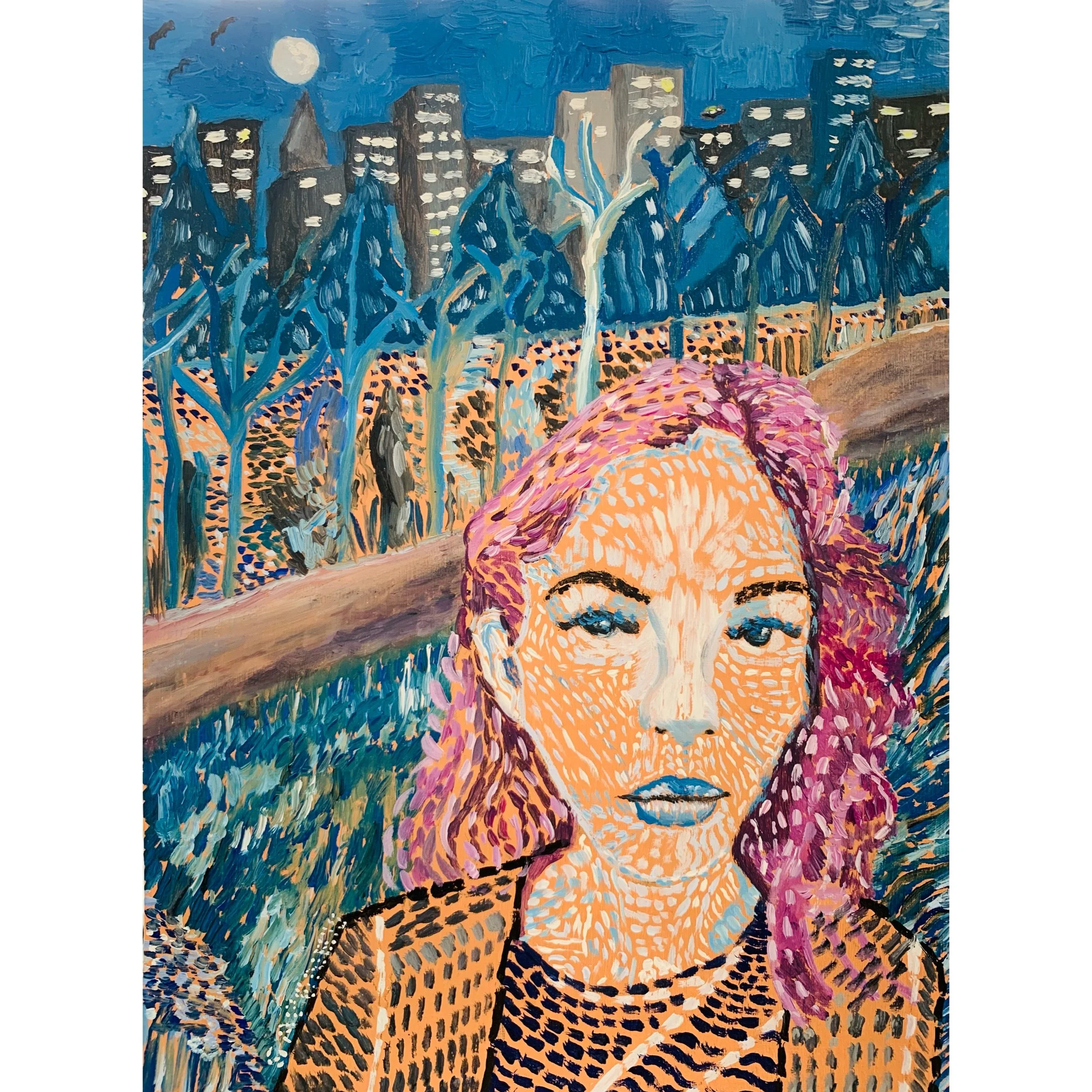  The Observer, 2025  Oil on paper 9 x 12 in 22.9 x 30.5 cm 