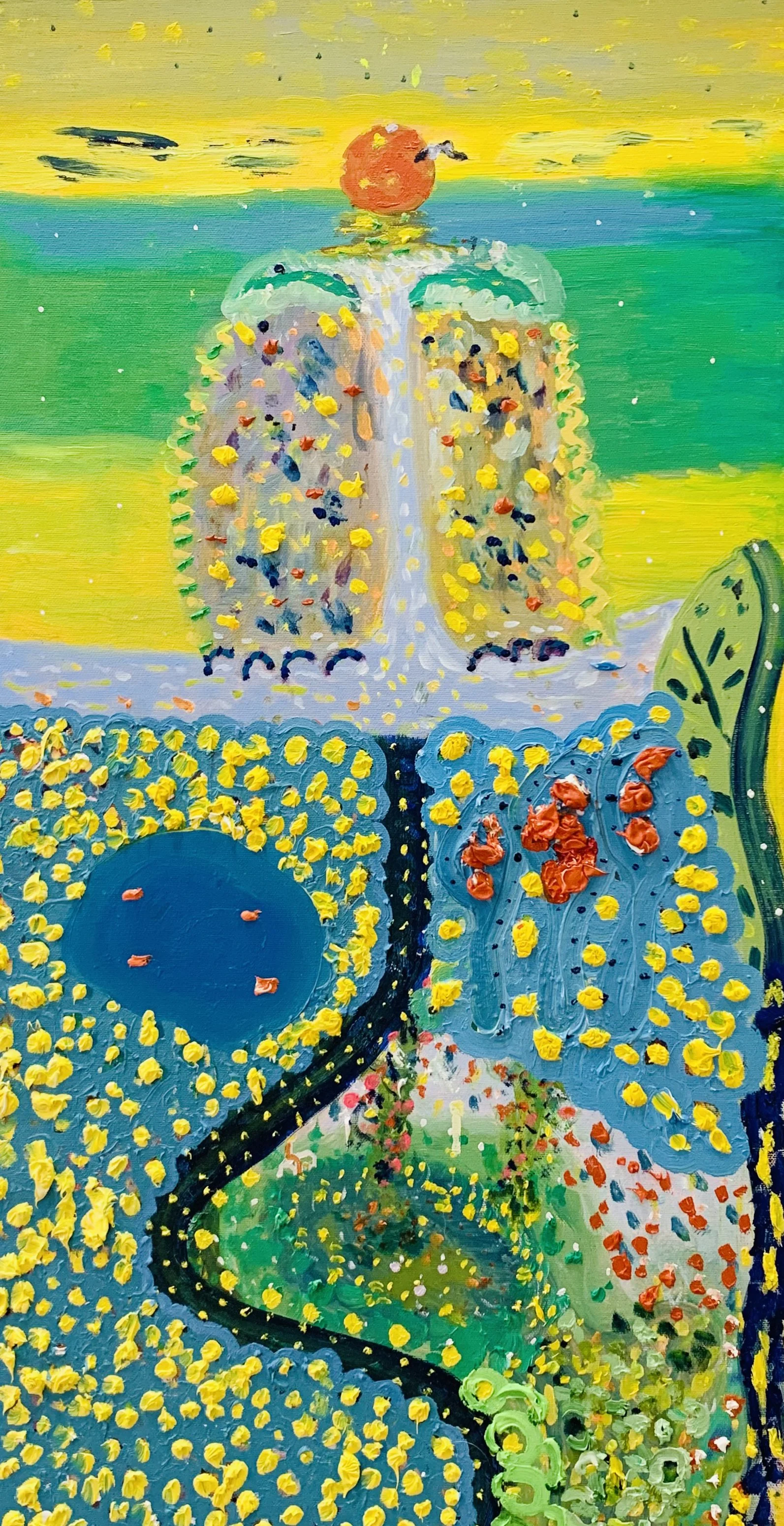  Kavanayén, Aponwao. 2025  Oil on Canvas 32.5 × 17.7 in 83 × 45 cm  