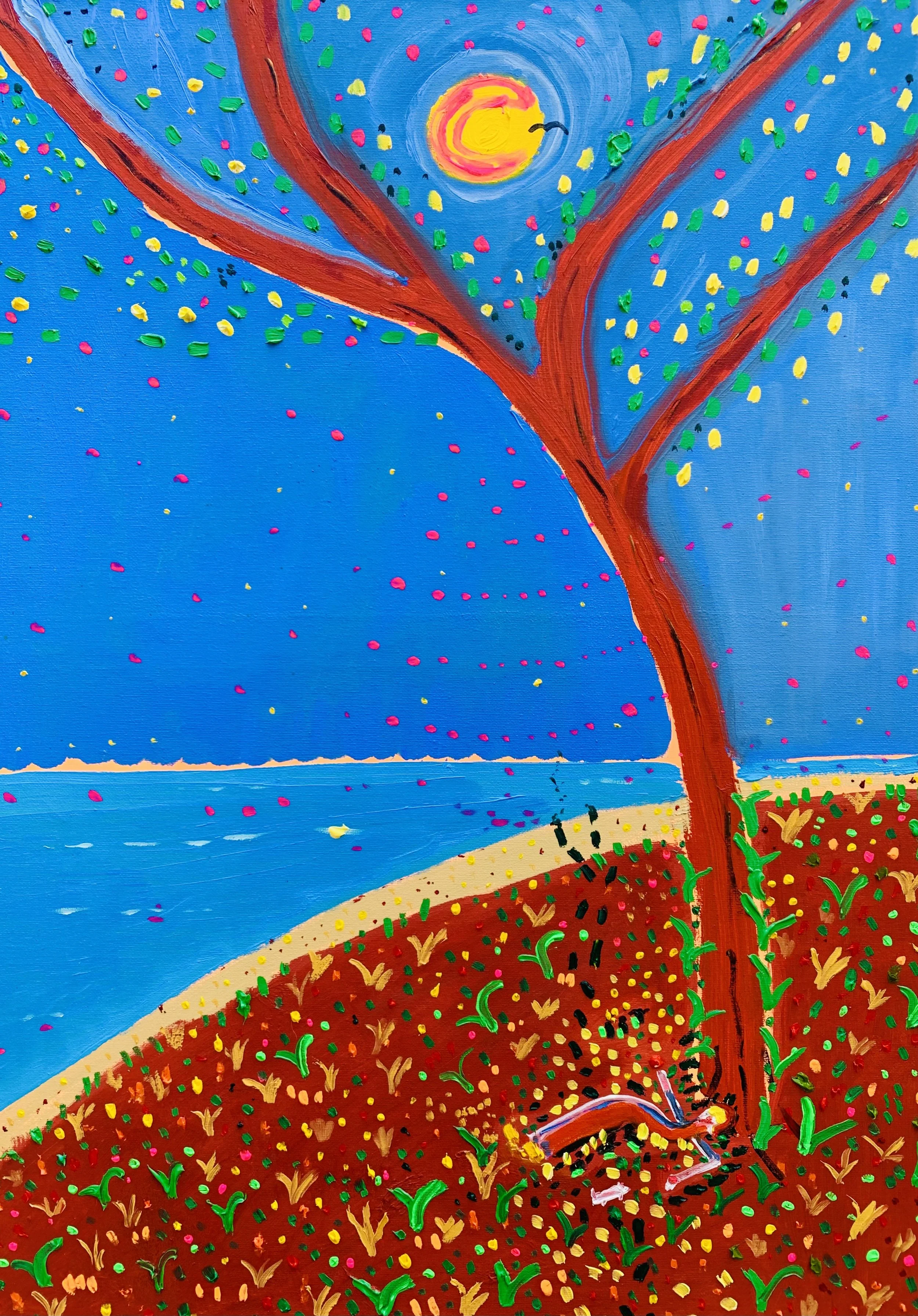  Kavanayén, a tropical storm in Falcon. 2025  Oil on canvas 16 x 12 in 40 x 30 cm  