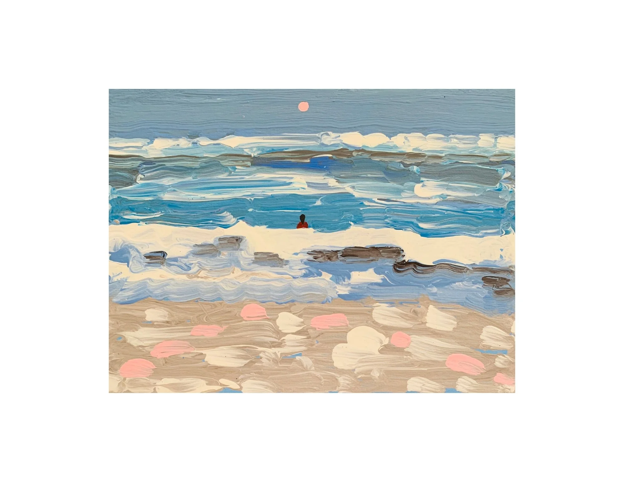  Kavanayén 01. Total surrender. Río Orinoco. 2025  Gouache on canvas 5.8 × 8.2 in 14.8 × 21 cm 